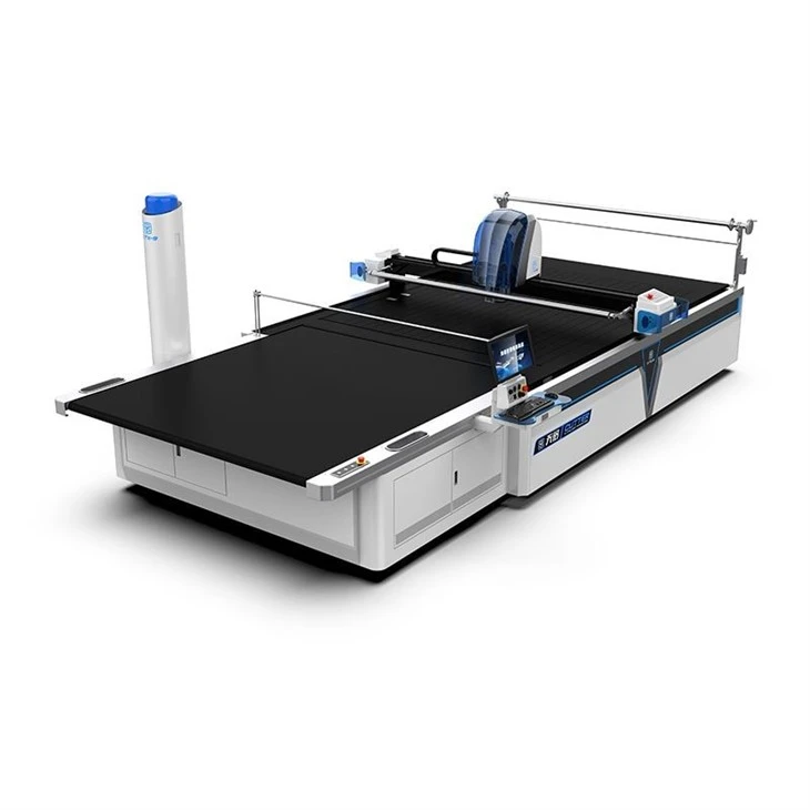 Máquina cortadora de tela para asientos de automóvil